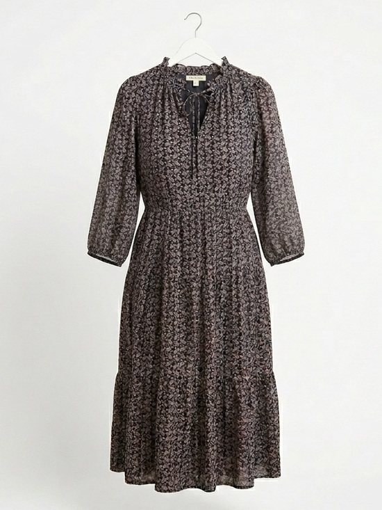 Max Studio Dresses & Skirts - Max studio paisley maxi Black print Long Sleeve Midi Dress small
